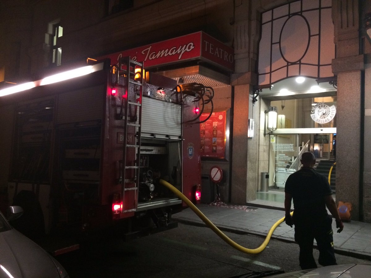 Fuego en el Círculo de Bellas Artes