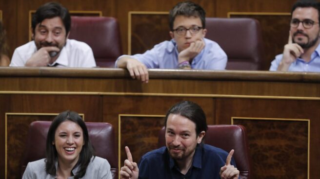 iglesias Pablo Iglesias, en su escaño del Congreso.