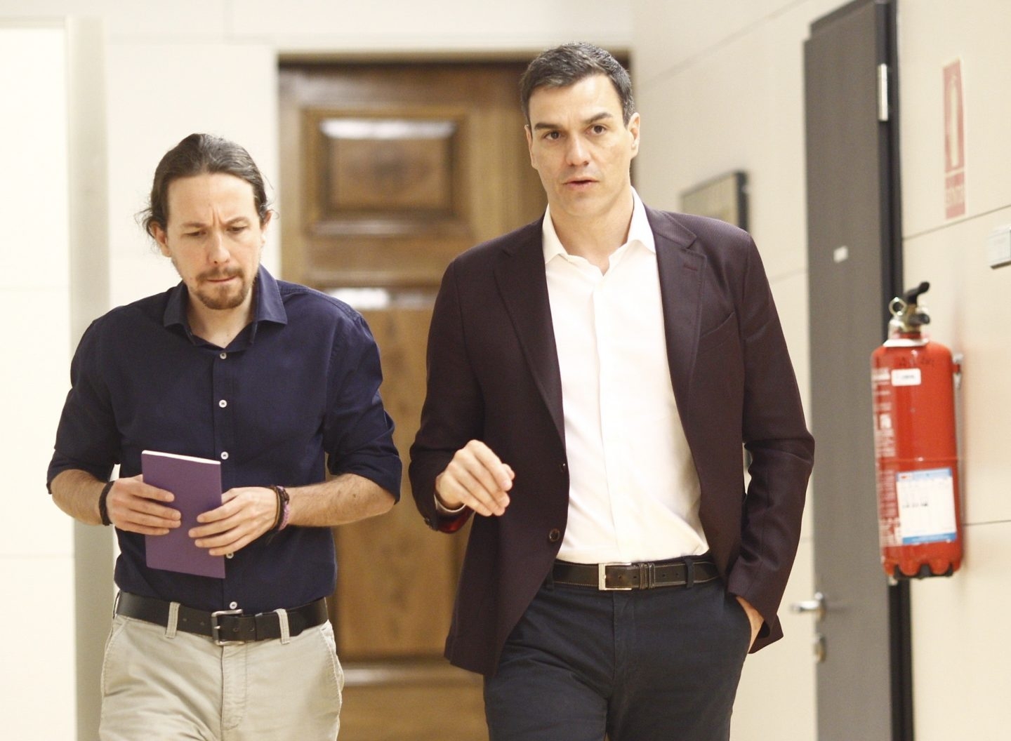 Pablo Iglesias y Pedro Sánchez.