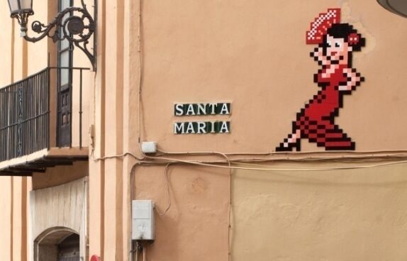invader-malaga La obra de Invader en Málaga.
