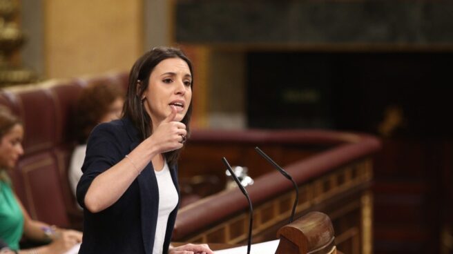 irene montero La portavoz de Podemos en la moción, Irene Montero