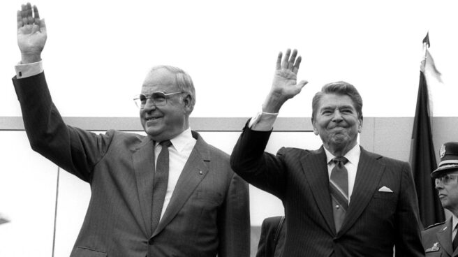 Helmut Kohl, junto al presidente norteamericano Ronald Reagan.