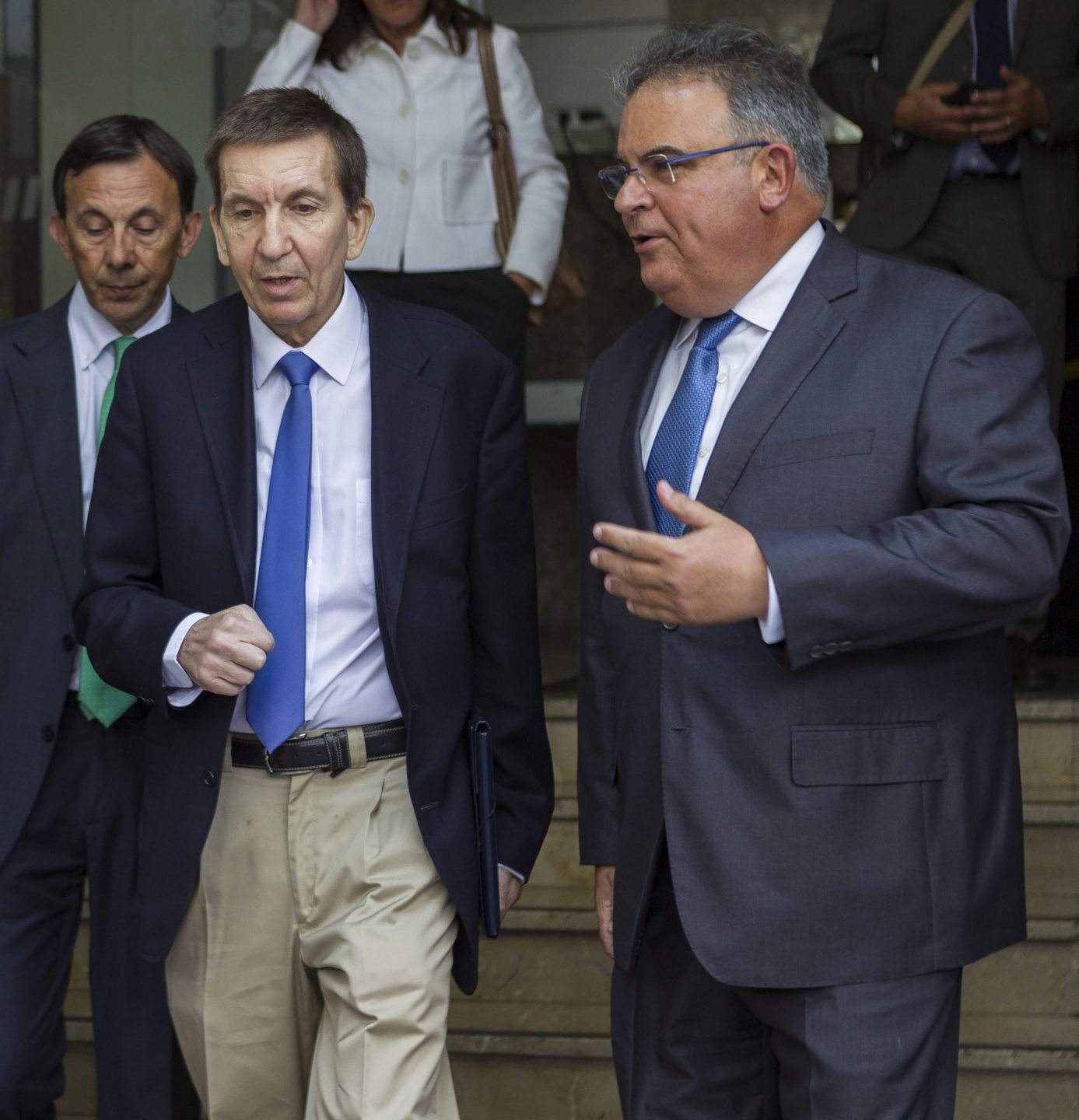 Manuel Moix (izquierda), junto al fiscal superior de las islas Baleares, Bartomeu Barceló.