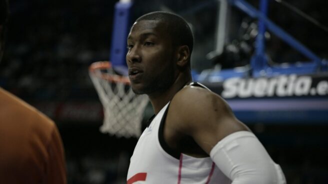 El pívot norteamericano Marcus Slaughter, durante su etapa en el Real Madrid. El pívot norteamericano Marcus Slaughter, durante su etapa en el Real Madrid.
