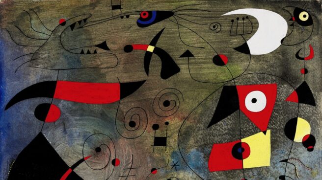 miro El cuadro de Joan Miró "Femme et oiseaux".