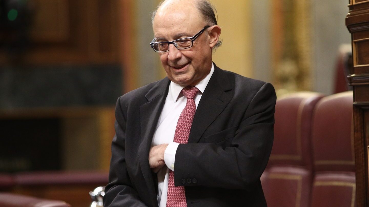 El ministro de Hacienda, Cristóbal Montoro, en el Congreso de los Diputados.