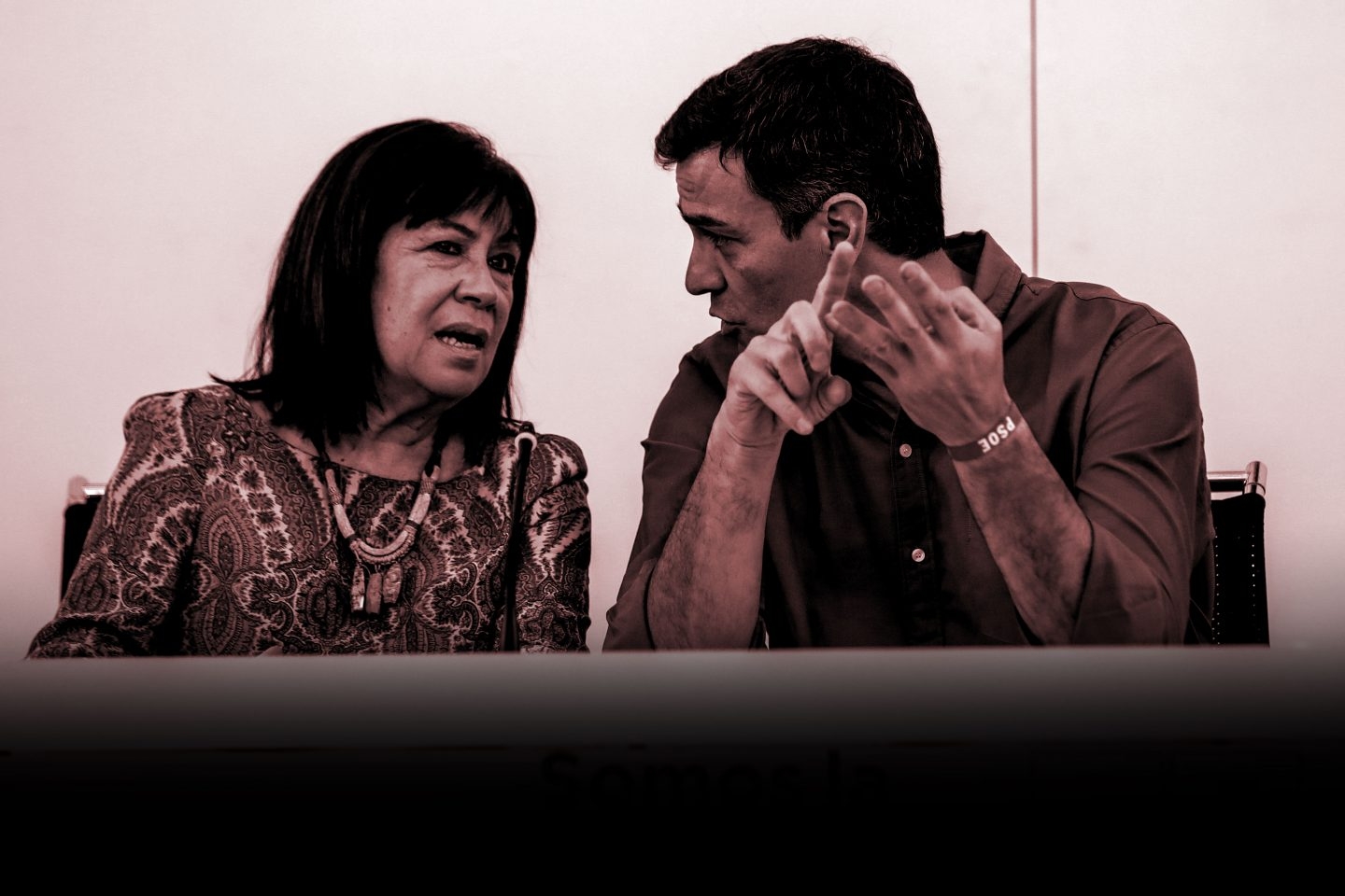 Cristina Narbona y Pedro Sánchez.