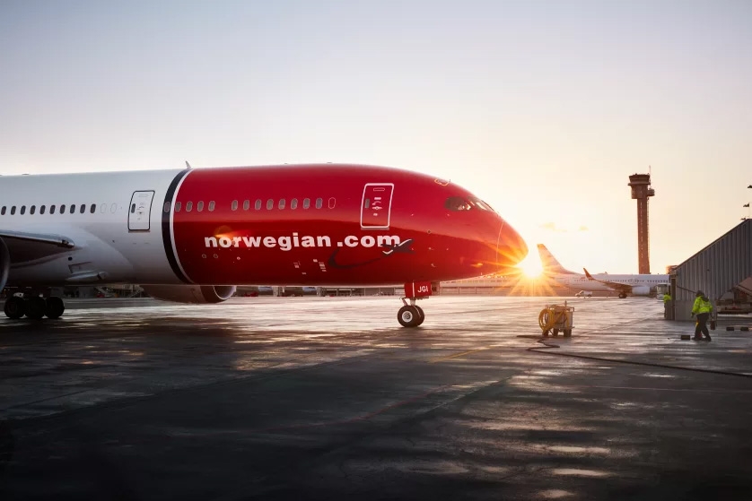 Un avión del grupo aéreo Norwegian.