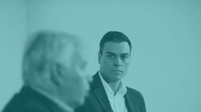 Felipe González Pedro Sánchez moción censura Rajoy Gürtel PP PSOE Felipe González y Pedro Sánchez.