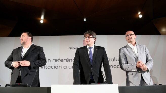 puigdemont romeva junqueras Junqueras, Puigdemont y Romeva en Madrid el pasado 22 de mayo