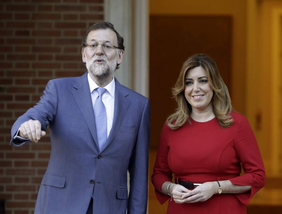 Mariano Rajoy y Susana Díaz en una reunión en Moncloa