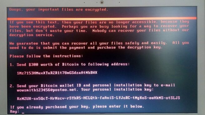 Ataque 'ransomware' Ataque 'ransomware'