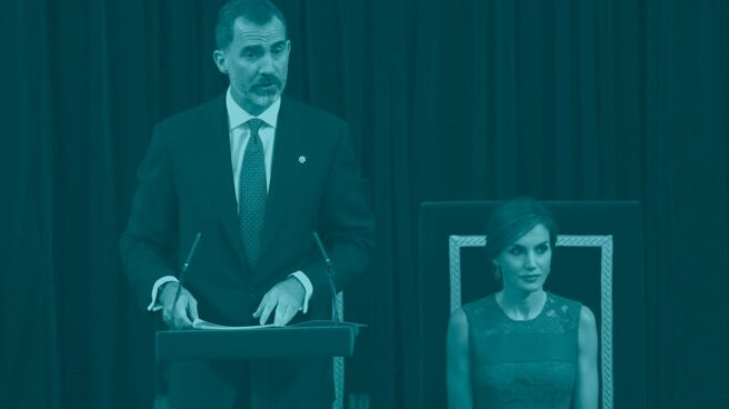 rey El rey Felipe VI, junto a la reina Letizia, en el Congreso.