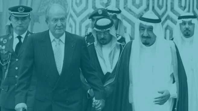 Rey Juan Carlos junto al rey de Arabia Saudí.