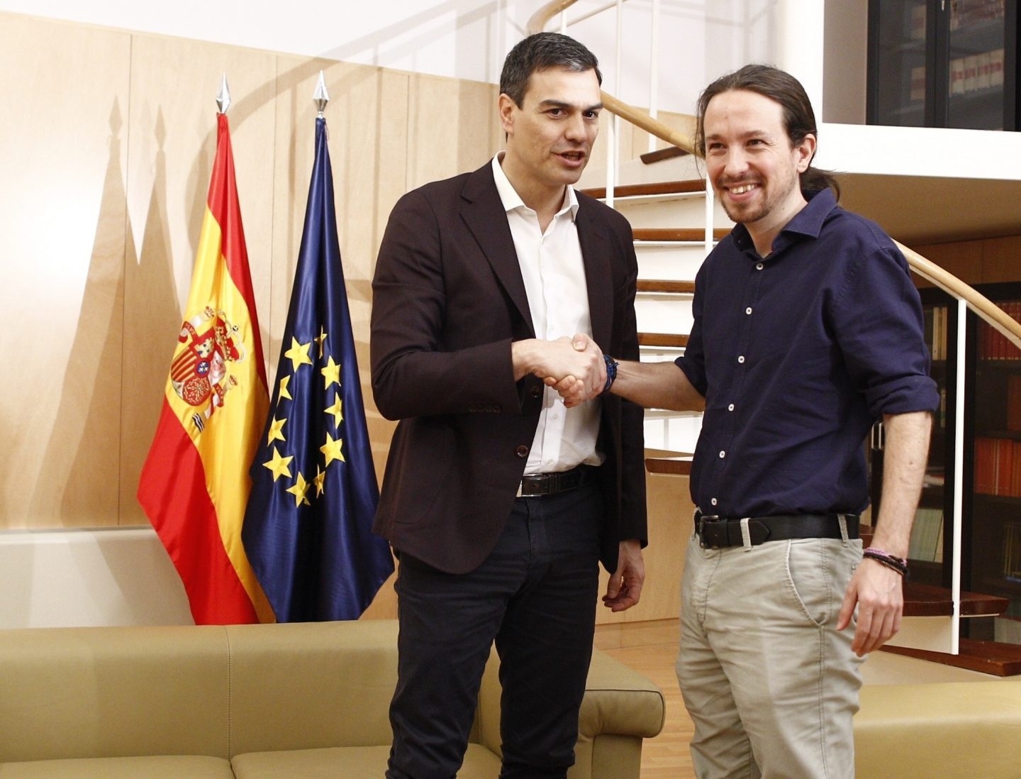 Pedro Sánchez y Pablo Iglesias.