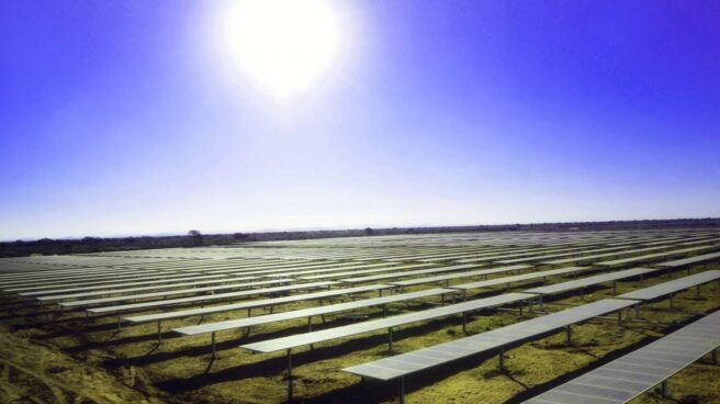 Planta fotovoltaica. Planta fotovoltaica construida por Acciona.