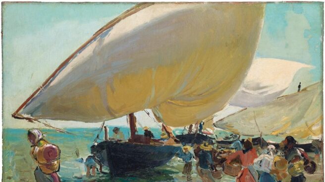 El cuadro de Sorolla 'Llegada de las barcas' sale a subasta