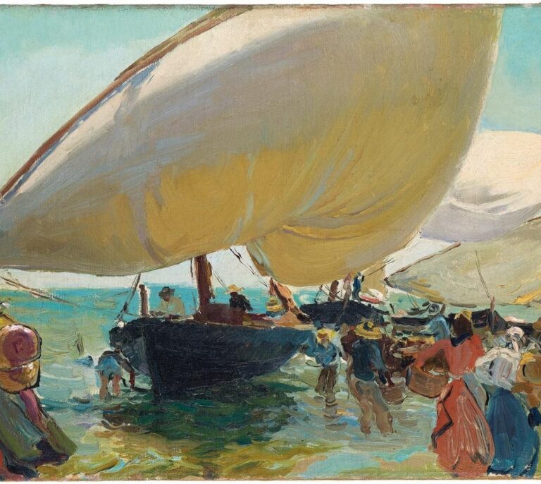 El cuadro de Sorolla 'Llegada de las barcas' sale a subasta