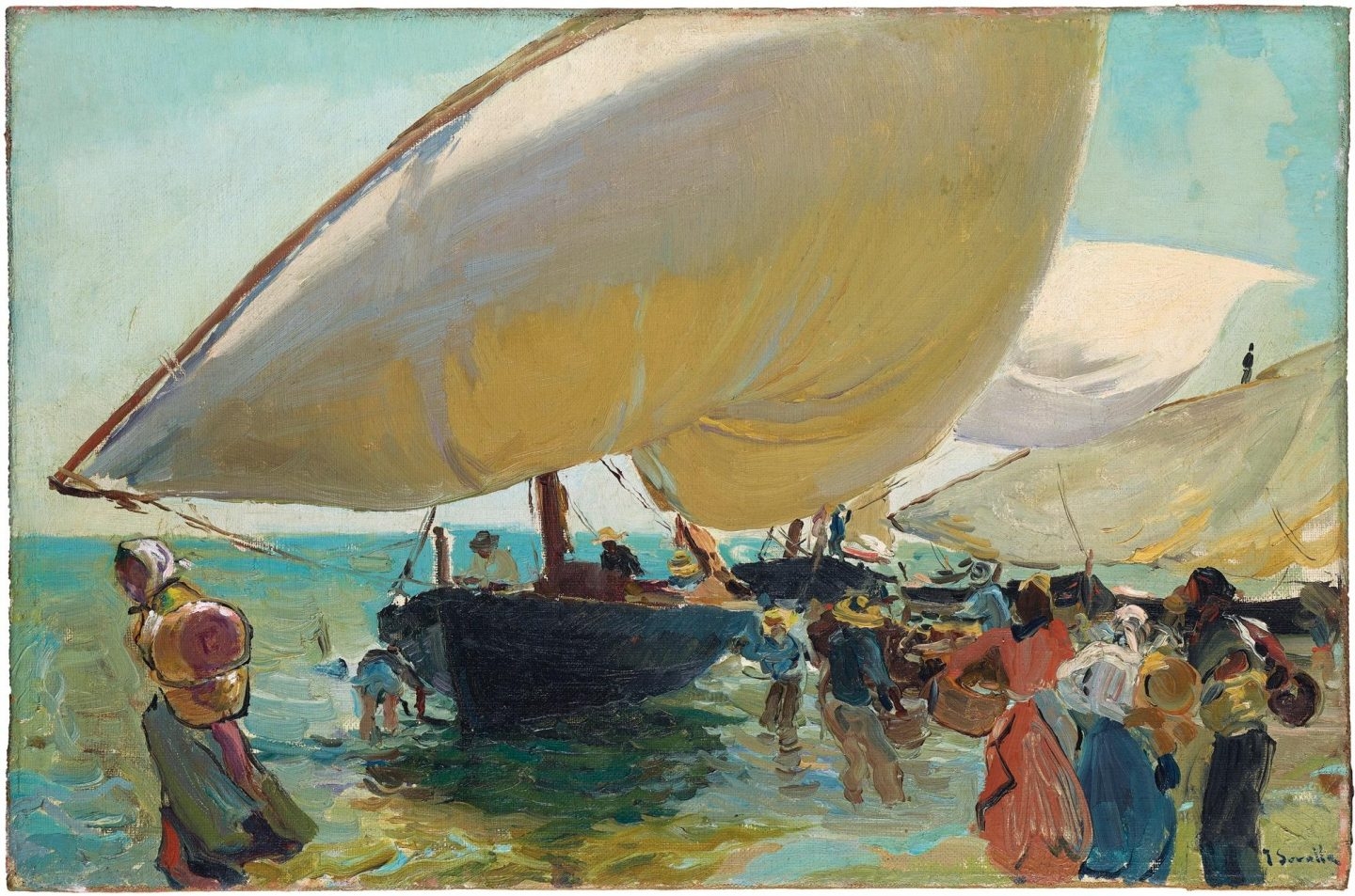 El cuadro de Sorolla 'Llegada de las barcas' sale a subasta