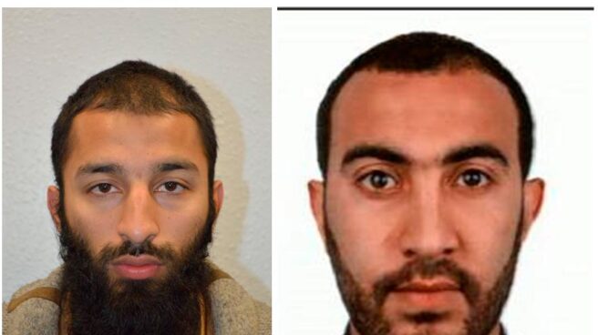 Khuram Shazad Butt (izquierda) y Rachid Redouane, identificados como los terroristas de Londres.