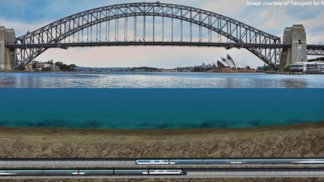 Recreación de las obras de la nueva línea de metro que construirá ACS en Sidney.