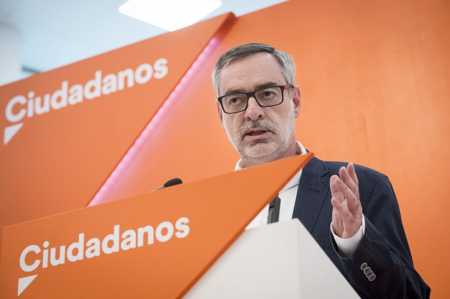 El secretario general de Ciudadanos, José Manuel Villegas, en la sede madrileña.