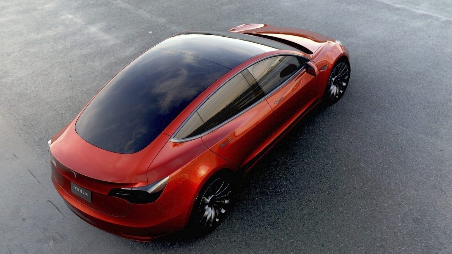 Así es el Model 3 de Tesla.