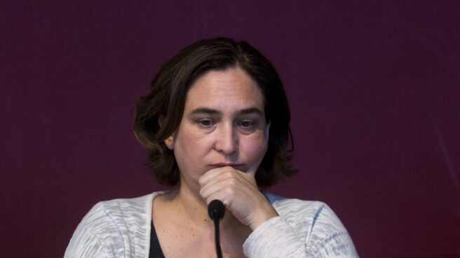 La alcaldesa de Barcelona, Ada Colau, durante una comparecencia ante los medios.