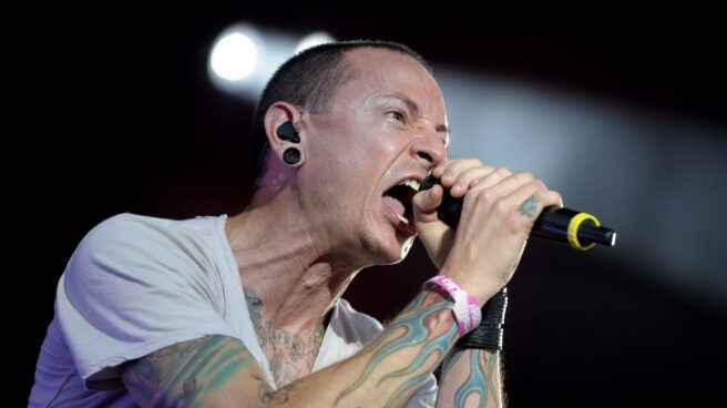 Chester Bennington linkin park El cantante Chester Bennington, vocalista del grupo estadounidense de rock Linkin Park, durante un concierto.