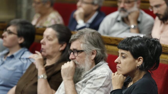 Diputados de la CUP, en el Parlament.