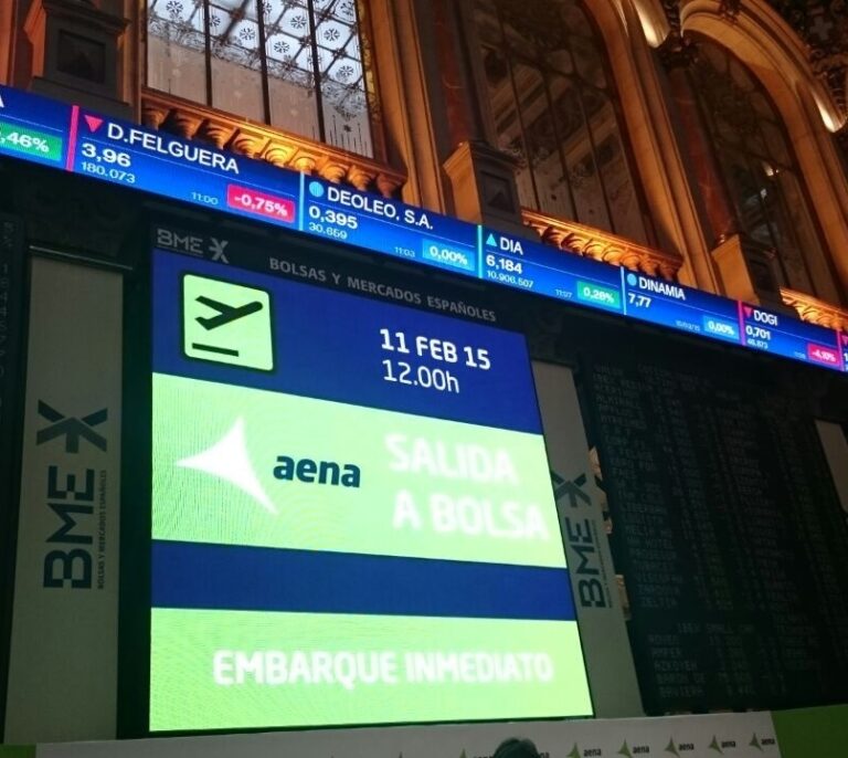 Aena pagará al Estado más de 1.600 millones de euros en dividendos en tres años