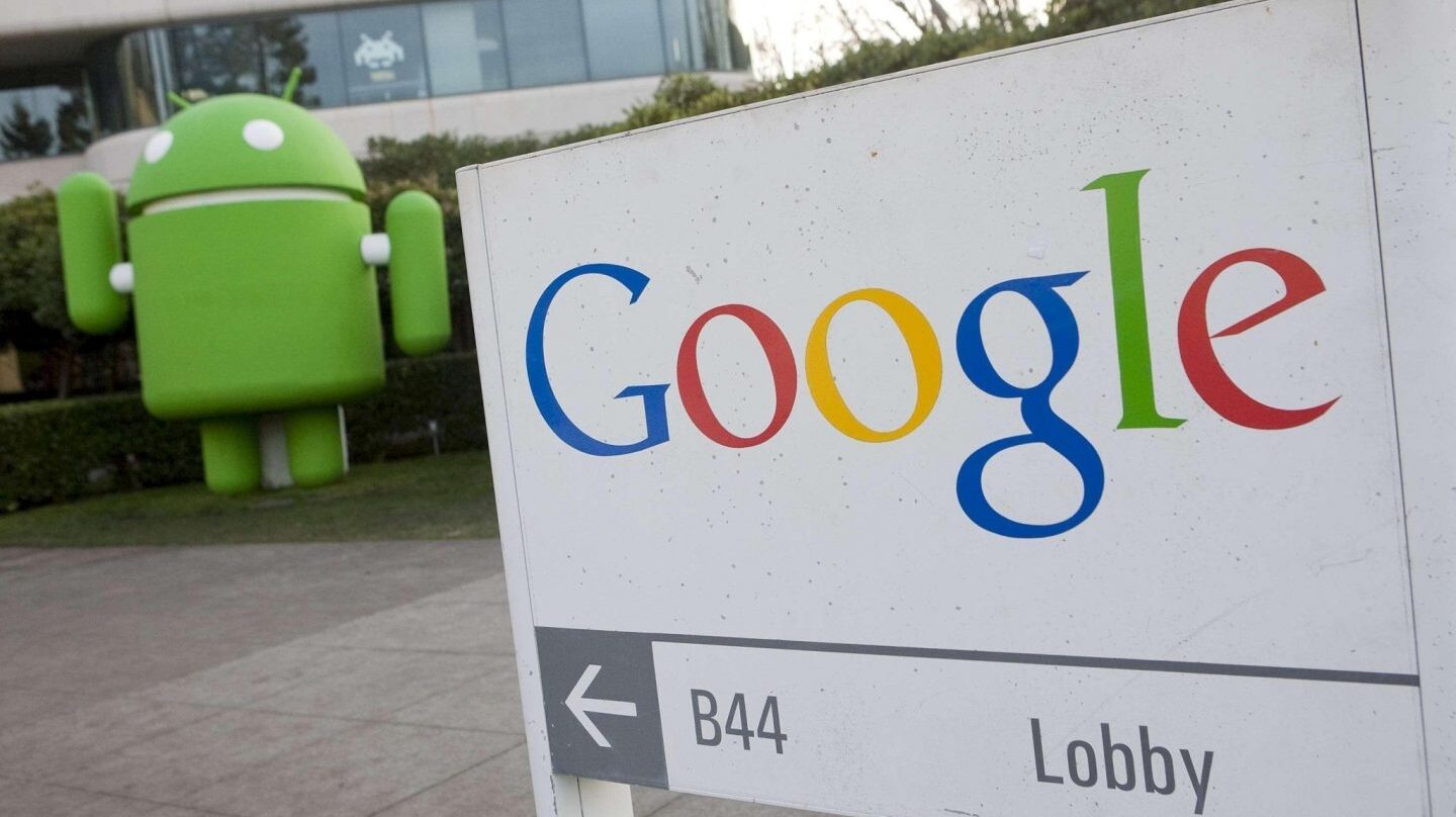 Sede de Google, con el logo de Android.