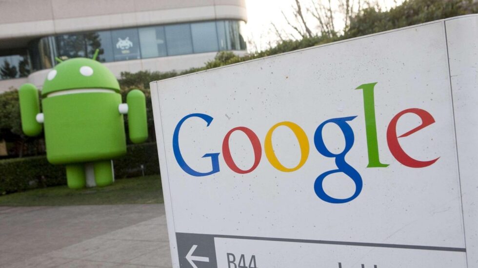 Sede de Google, con el logo de Android.