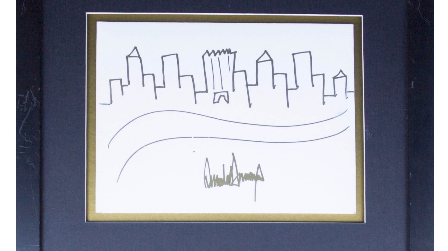 EL dibujo a subasta de Donald Trump.