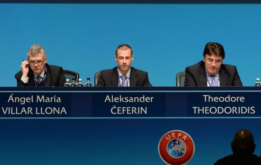 Ángel María Villar, en una reunión de la UEFA, organismo del que fue presidente en funciones.