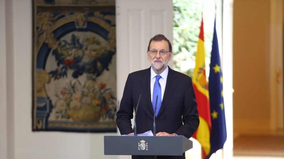 Mariano Rajoy despide el curso en la Moncloa.