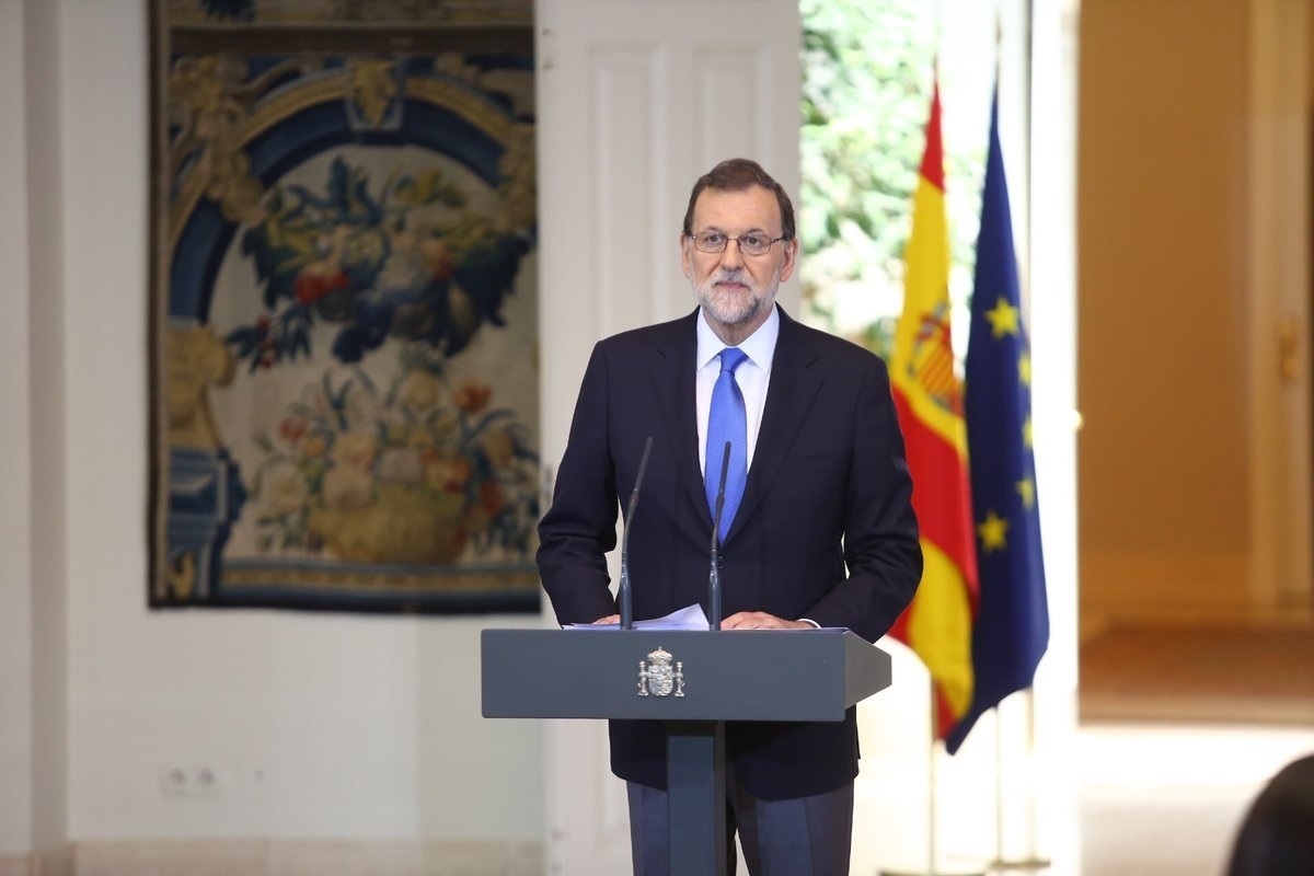 Mariano Rajoy despide el curso en la Moncloa.