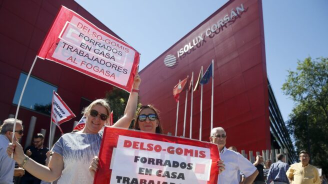 Protestas en la sede de Isolux.
