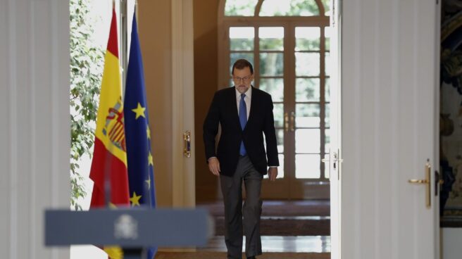 Mariano Rajoy, en su despedida del curso en Moncloa.