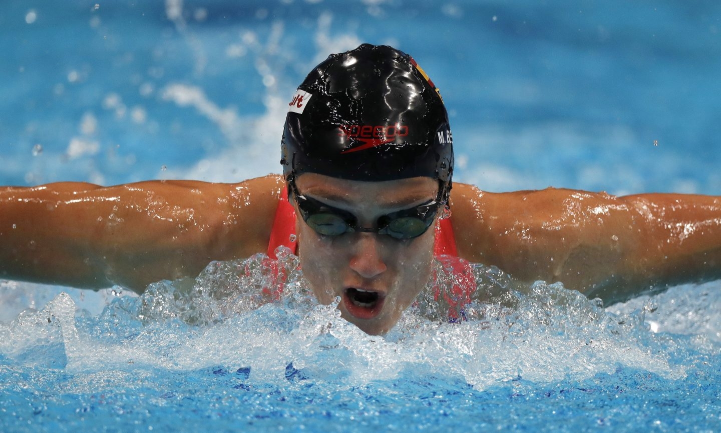 Mireia Belmonte, en la clasificación de 400 estilos en el Mundial de Budapest.