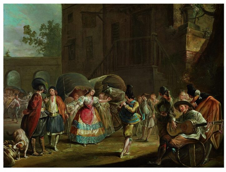 Luis Paret y Alcázar (1746-1799) Baile popular en la puerta de una taberna, h. 1770-1775