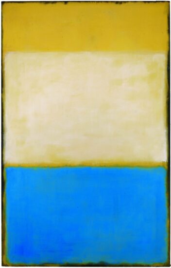 Mark Rothko (1903-1970) No. 6 (Yellow, White, Blue over Yellow on Gray) (N.º 6 [Amarillo, blanco, azul encima de amarillo sobre gris]), 1954