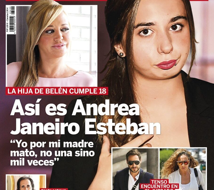 Justo el día de su 18 cumpleaños, Andreíta, la hija de Belén Esteban y Jesulín de Ubrique, ya está en la portada de algunas revistas.