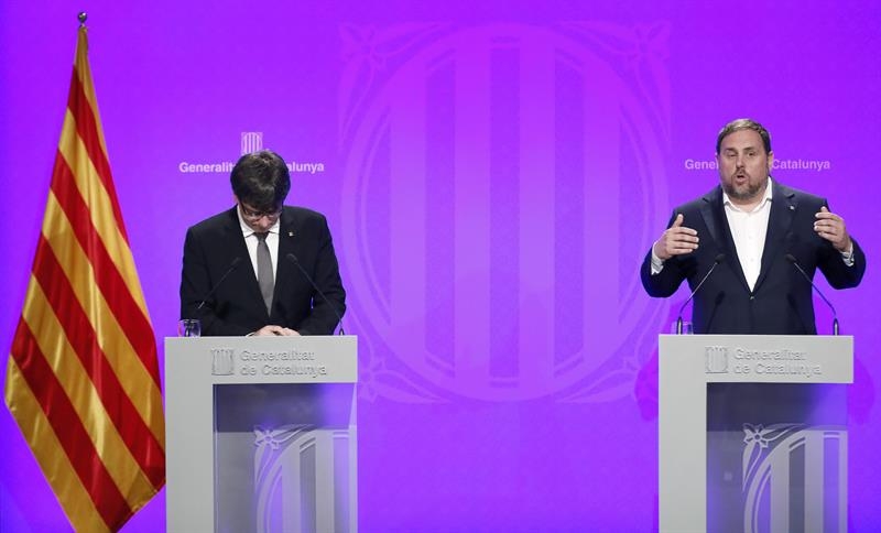 Puigdemont y Junqueras, protagonizan las quiebras en el desafío independentista