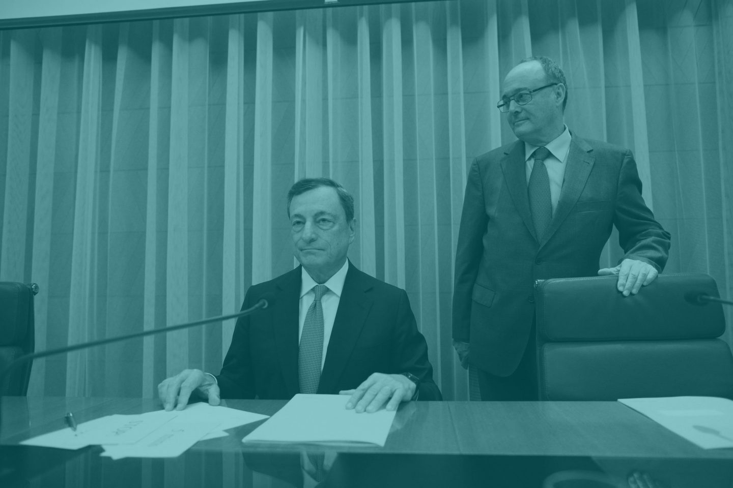 Mario Draghi y Luis María Linde.