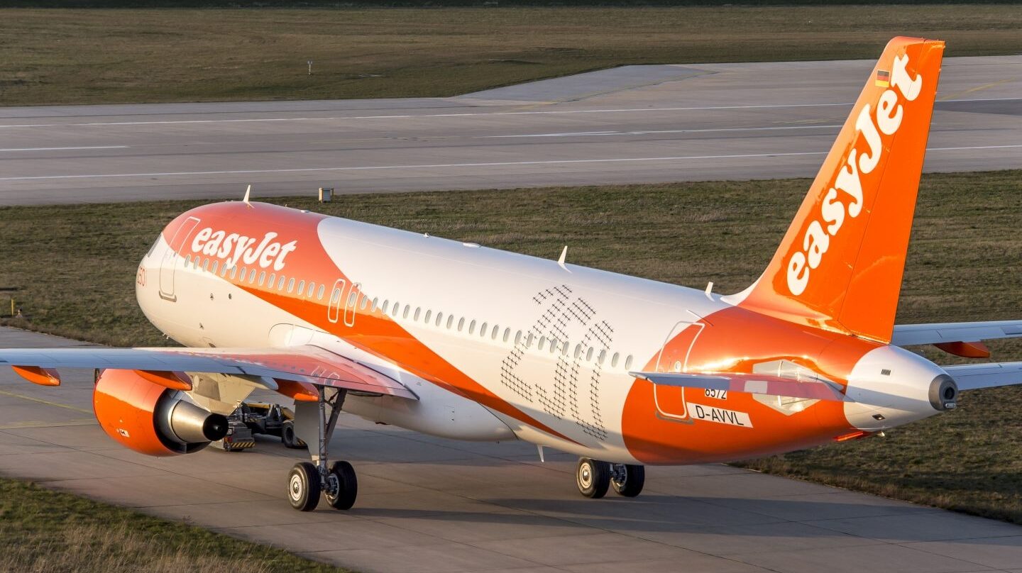 Un avión de la aerolínea de bajo coste easyJet.