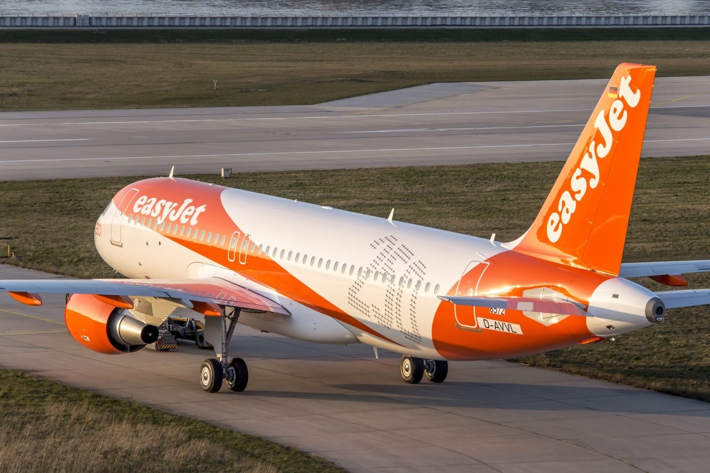 Un avión de la aerolínea de bajo coste easyJet.