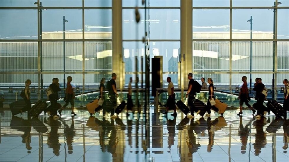 Pasajeros en el Aeropuerto Adolfo Suárez Madrid Barajas.