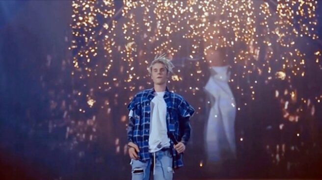 Justin Bieber durante su gira Purpose.