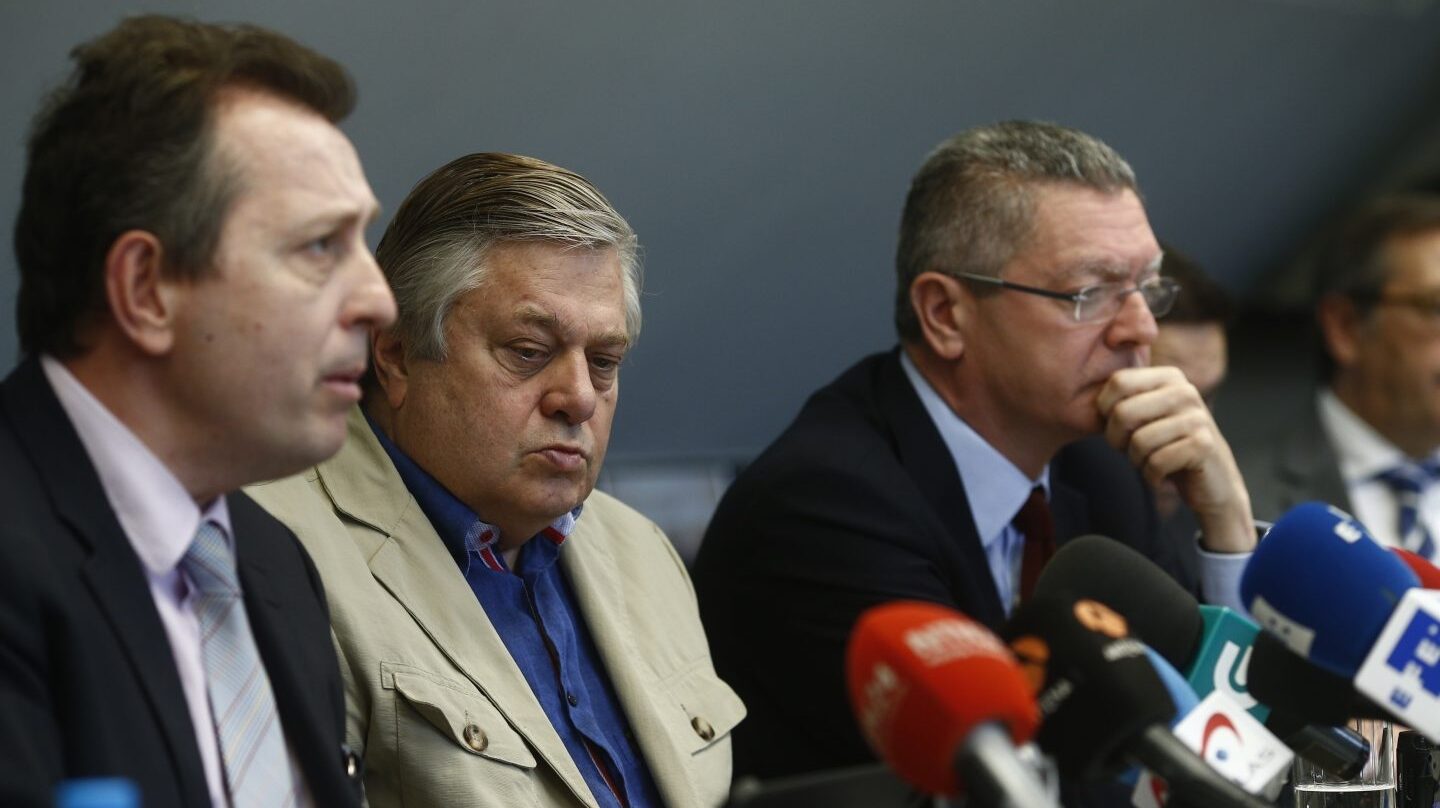 Leopoldo López Gil, padre del opositor venezolano del mismo nombre, junto al ex ministro Alberto Ruiz-Gallardón.